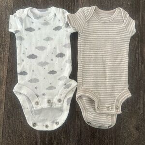 Preloved Cloud and Stripe Kids One Pieces Set